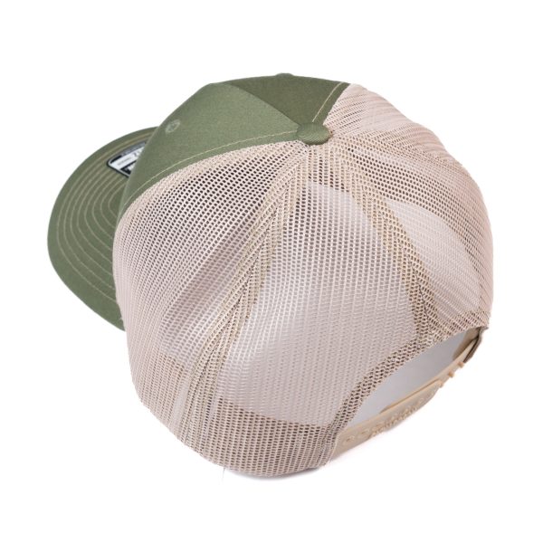 VCS Trucker Cap - Embroidered, Olive & Tan - Image 3